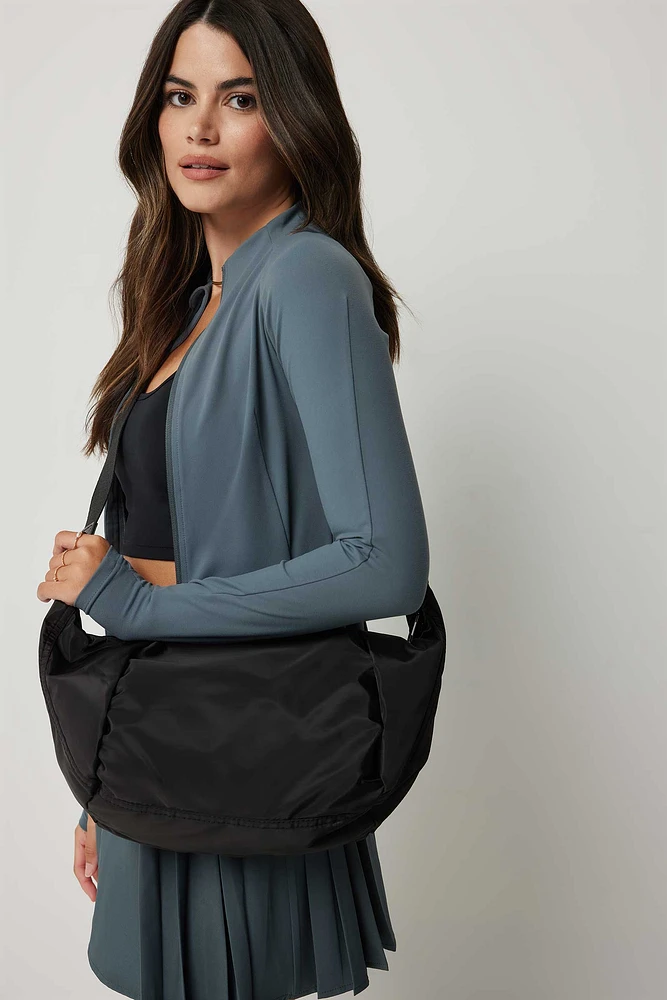 Ardene MOVE Large Shoulder Bag in Black | 100% Recycled Polyester | Eco-Conscious