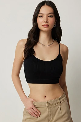 Ardene Basic Ultra Crop Seamless Tank in | Size | Nylon/Elastane