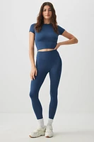 Ardene V Waistband Leggings in Dark Blue | Size | Nylon/Spandex | Eco-Conscious