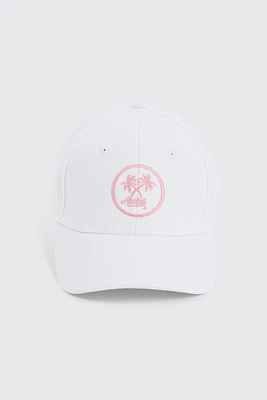 Ardene Kids Cap with Palm Tree Embroidery in White