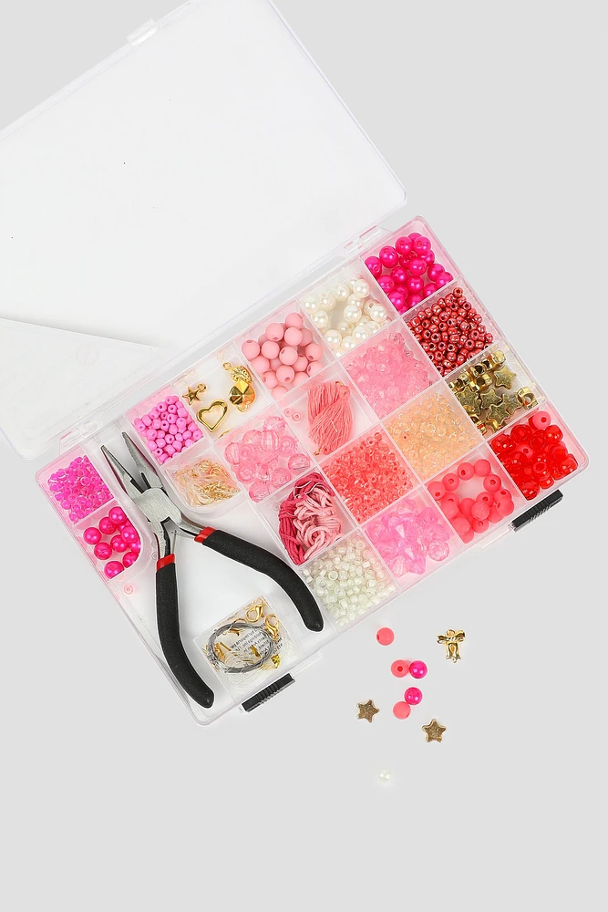 Ardene DIY Jewelry Bead Set in Pink