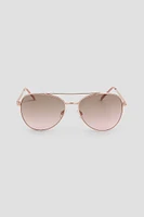 Ardene Aviator Sunglasses with Twisted Detail in Gold