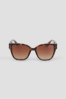Ardene Round Cat Eye Sunglasses in Brown