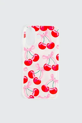 Ardene Bow & Cherry iPhone 16 Case in Red