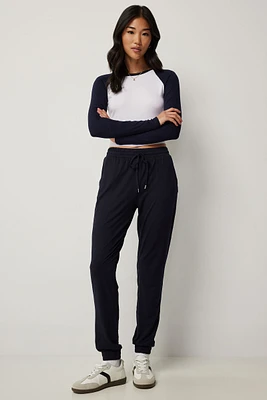 Ardene Super Soft Sweatpants in Dark | Size | Polyester/Elastane | Eco-Conscious