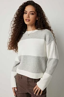 Ardene Short Super Soft Sweater in Light Grey | Size | Polyester/Spandex