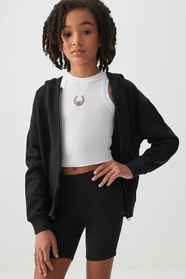 Ardene Kids Super Soft Biker Shorts in Black | Size | Polyester/Spandex