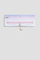 Ardene Kids 2-Pack Necklaces with Unicorn & Star in Light Pink