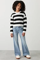 Ardene Kids Flare Leg Jeans in Light Blue | Size | Polyester/Spandex/Cotton