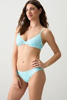 Ardene Cheeky Bikini Bottom in Light Blue | Size | Polyester/Nylon/Elastane | Microfiber