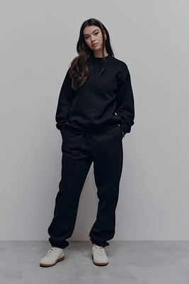 Ardene MADESOFT Fleece Baggy Sweatpants in Ash Black | Size | Polyester/Cotton | Eco-Conscious