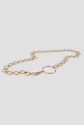 Ardene Round Link Chain Belt in Gold