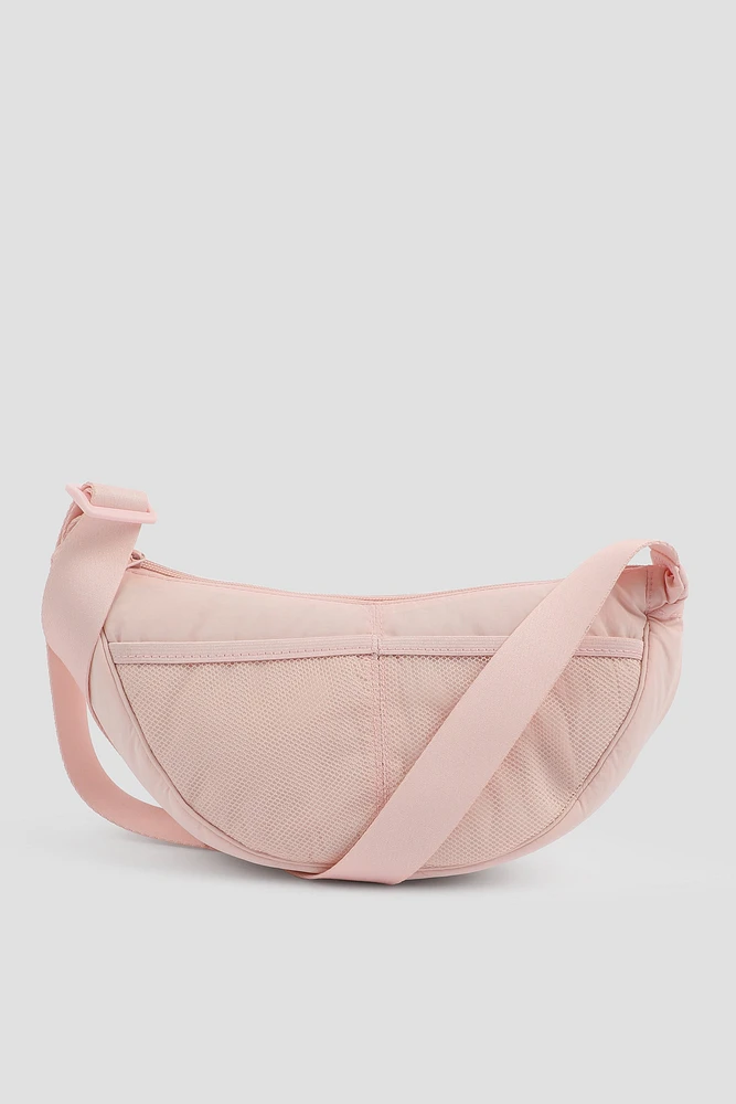 Ardene Kids Half Moon Crossbody Bag in Light Pink | Nylon