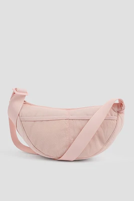 Ardene Kids Half Moon Crossbody Bag in Light Pink | Nylon