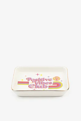 Ardene Positive Vibes Club Small Tray in White