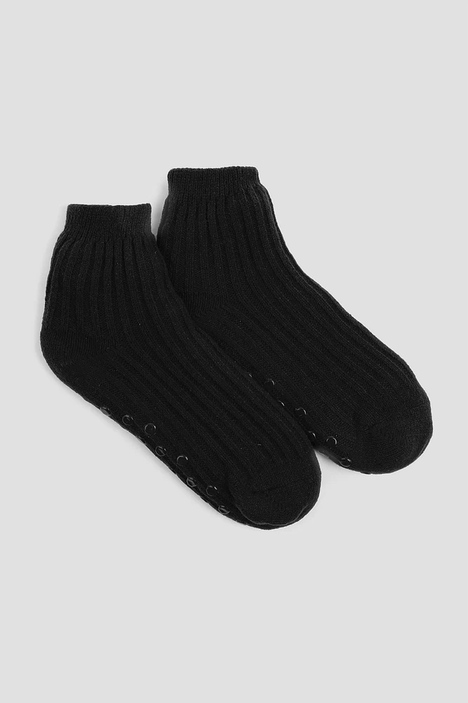 Ardene Rib Slipper Socks in | Polyester/Spandex