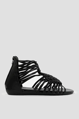 Ardene Braided Gladiator Sandals in | Size | Faux Leather