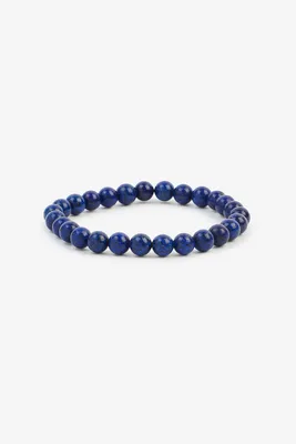 Ardene Man Blue Stone Bead Bracelet in Dk. Blue