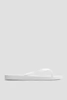 Ardene Jelly Strap Flip-Flops Sandals in White | Size