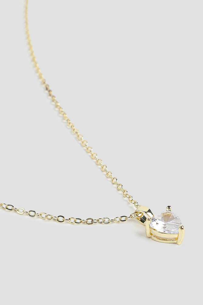 Ardene 14K Gold Plated Heart Necklace