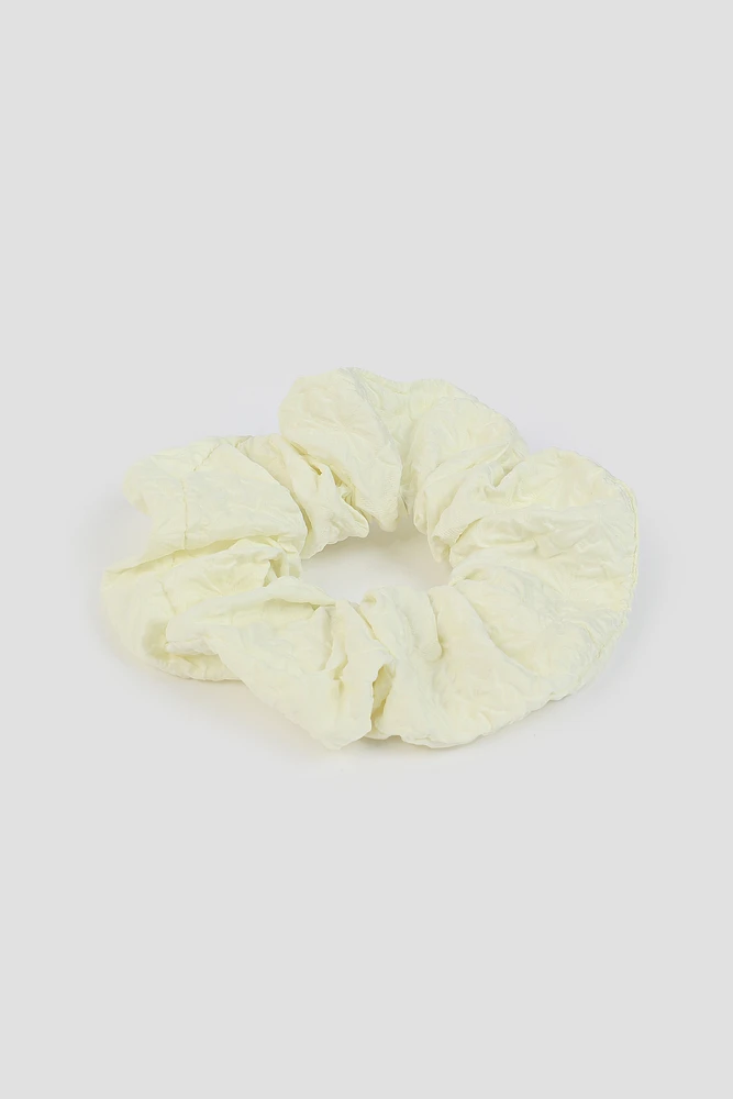 Ardene XL Wrinkled Scrunchie in White