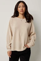 Ardene Long Dolman Sweater in Beige | Size | 100% Acrylic