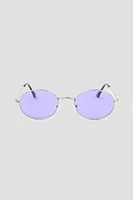 Ardene Colorful Lense Round Sunglasses in Lilac