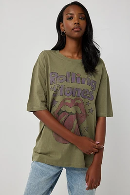 Ardene The Rolling Stones T-Shirt in Khaki | Size