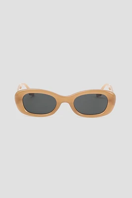 Ardene Oval Sunglasses in Brown