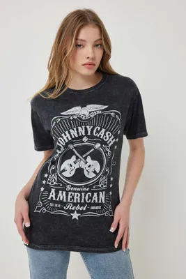Ardene Johnny Cash Tee in Black | Size | 100% Cotton