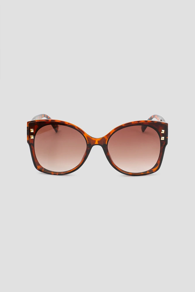 Ardene Tortoiseshell Cat Eye Sunglasses in Brown