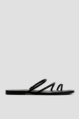 Ardene A.C.W. Toe Ring Strappy Sandals in | Size | Faux Leather