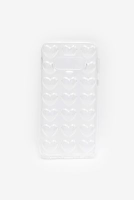 Ardene Puffy Heart Samsung S10 Case in Clear