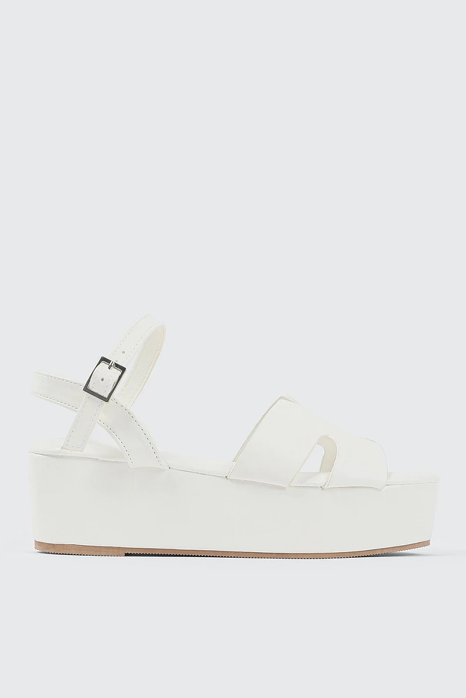 Ardene Platform H Strap Sandals in | Size | Eco-Conscious