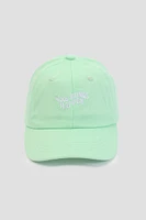 Ardene Good Things Happen Cap in Light Green | 100% Cotton