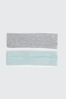 Ardene 2-Pack Ribbed Headbands in Light