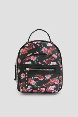 Ardene Backpack with Front Pocket | Faux Leather/Polyester