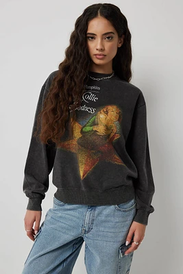 Ardene The Smashing Pumpkins Sweatshirt in Black | Size | Polyester/Cotton