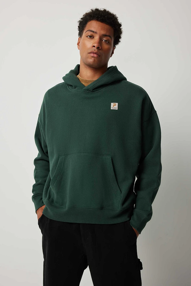 Ardene Man Solid Hoodie For Men in Dark Green | Size | 100% Cotton | Fleece-Lined