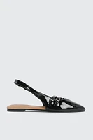 Ardene Double Buckle Slingback Flats in | Size | Faux Suede | Eco-Conscious