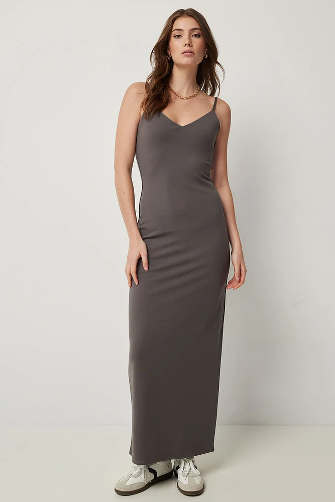 Ardene Bodycon Maxi Dress in Dark Grey | Size 2XS | Polyester/Spandex