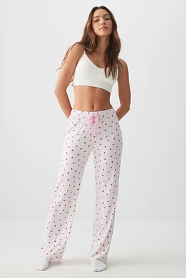 Ardene Flare PJ Pants in Light | Size | Polyester/Elastane | Eco-Conscious