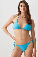 Ardene Side Tie Cheeky Bikini Bottom in Light | Size | Polyester/Nylon/Elastane | Microfiber