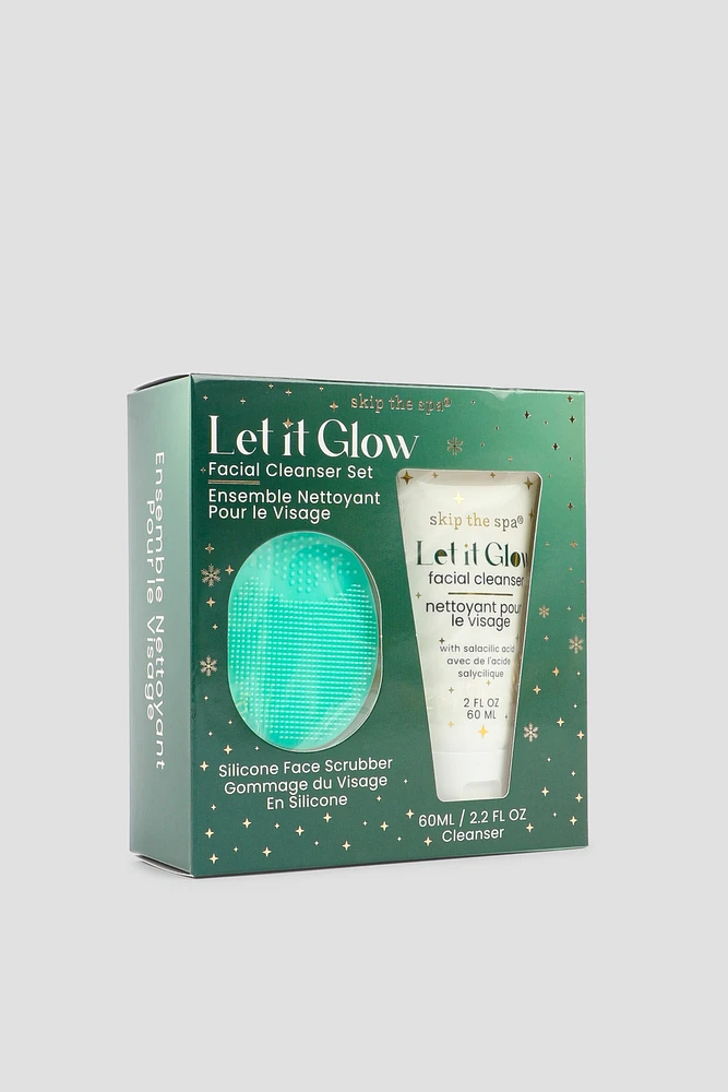 Ardene Let It Glow Facial Cleanser Set | Rubber