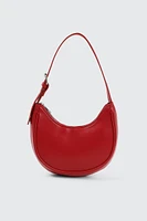 Ardene Crescent Shoulder Bag in Red | 100% Recycled Polyester | Eco-Conscious