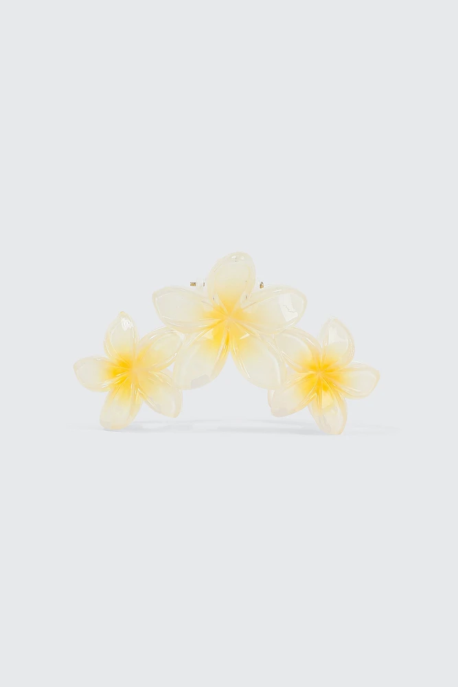 Ardene Hibiscus Hair Claw in White