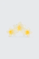 Ardene Hibiscus Hair Claw in White