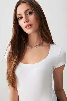 Ardene Basic Short Scoop Neck T-Shirt in | Size | Cotton/Elastane | Eco-Conscious