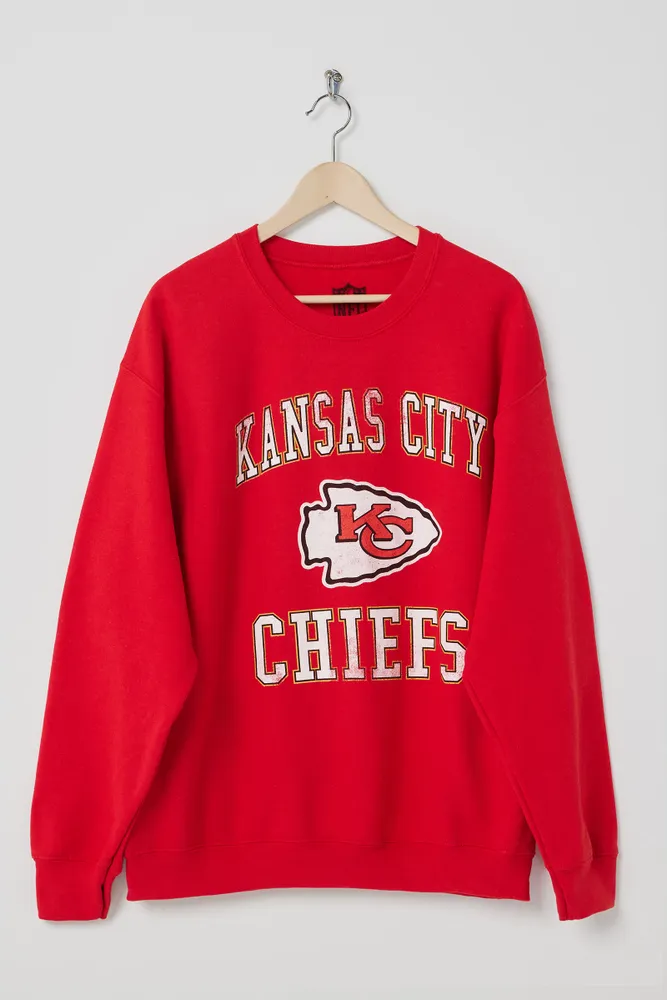 Ardene CHIEFS Sweatshirt in Red | Size | Polyester/Cotton | Fleece-Lined