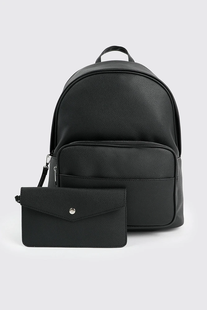 Ardene Faux Leather Backpack in | 100% Recycled Polyester/Faux Leather | Eco-Conscious